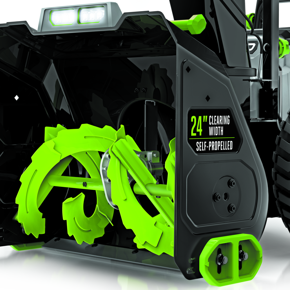 EGO POWER+ Snow Blower 24″ Self-Propelled 2 Stage with Two 10 Ah Batteries