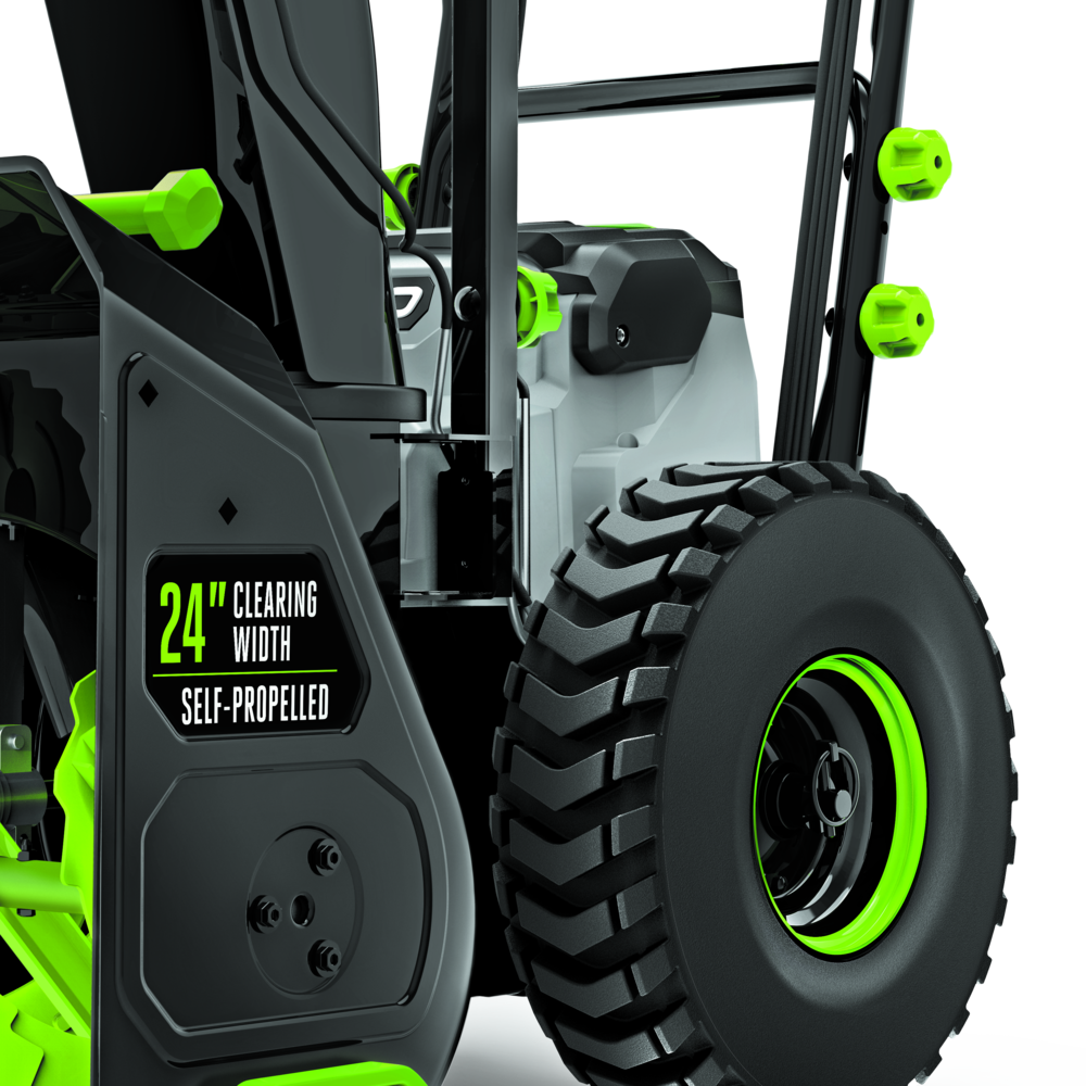 EGO POWER+ Snow Blower 24″ Self-Propelled 2 Stage with Two 10 Ah Batteries